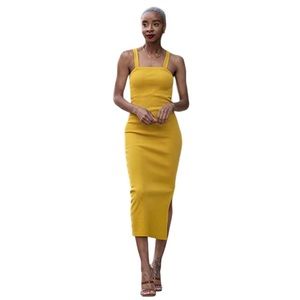 The Drop X Signed Blake Citronelle Strappy Rib Midi Dress Size XXL